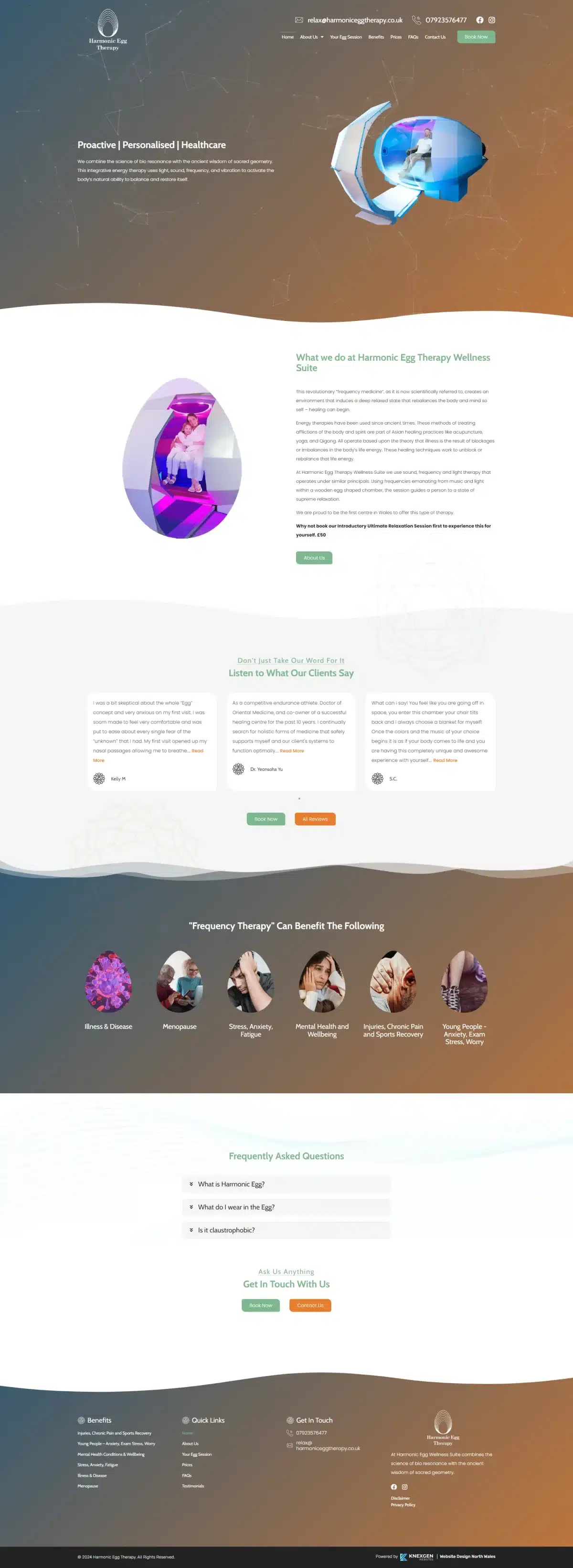 Harmonic Egg Therapy UK Web Design Affordable Monthly Websites UK