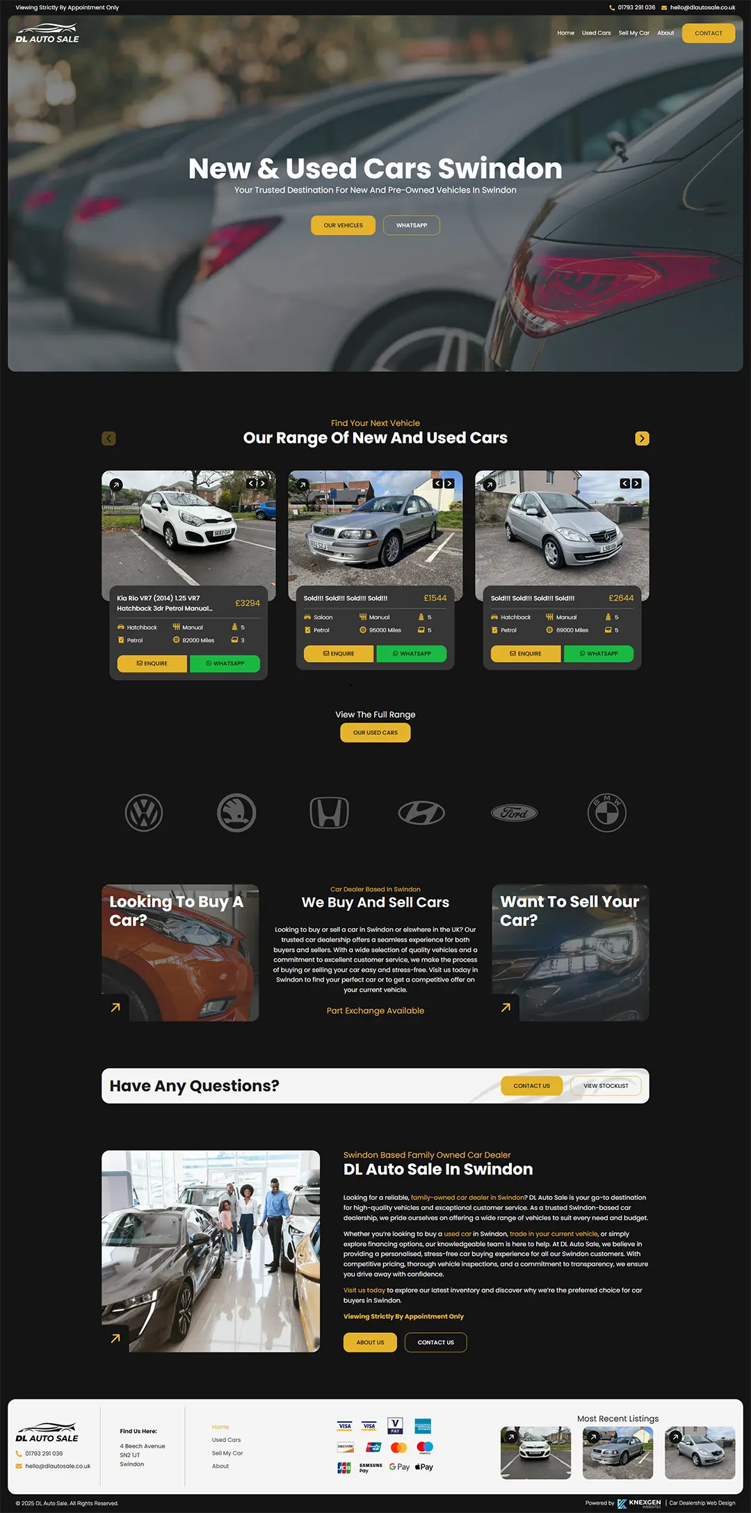 DL Auto Sale Pay Monthly Car Dealership Website