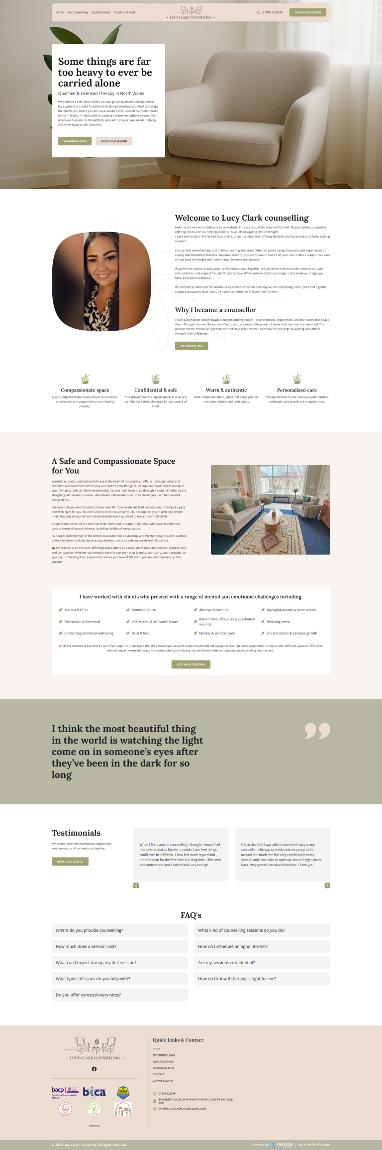 Lucy Clark Counselling Monthly Website