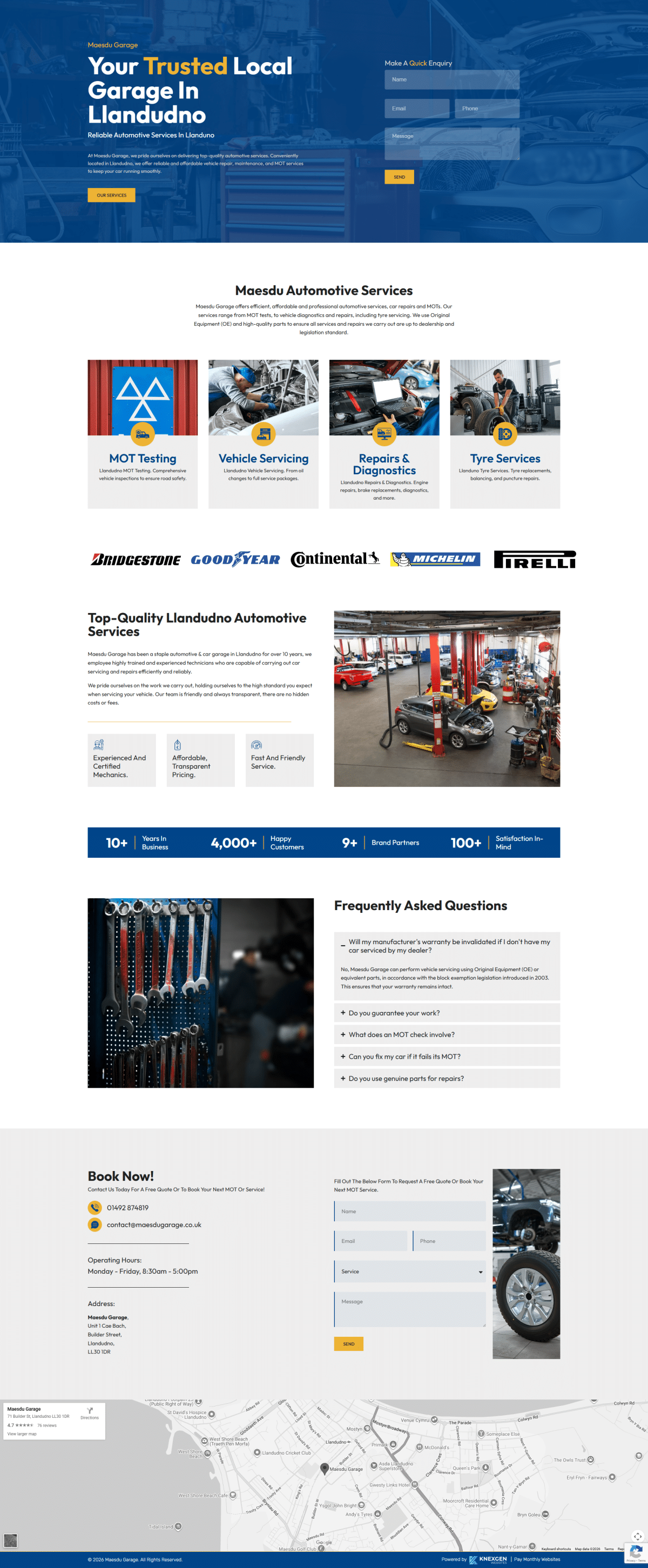 Maesdu Garage Monthly Website Project