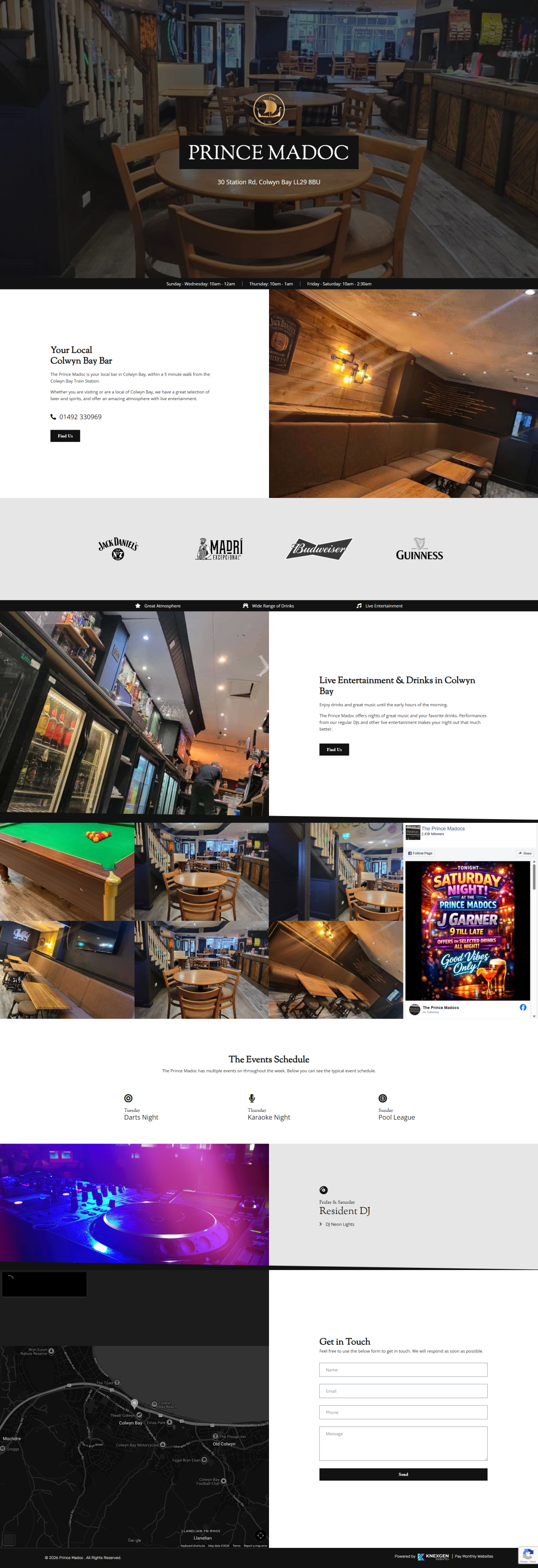 Pay monthly website for Prince Madoc